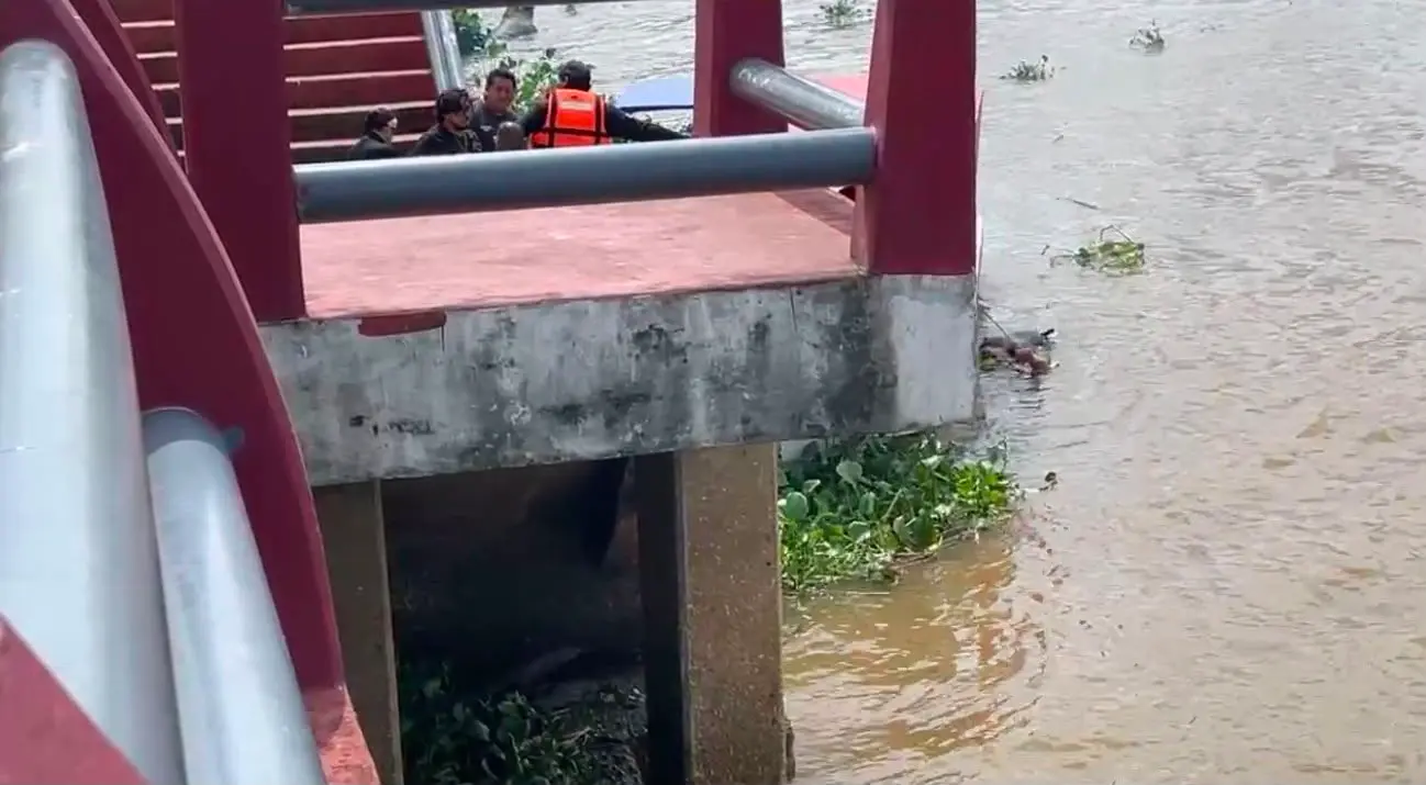 Hallan cadáver flotando en el río, en el centro de Minatitlán
