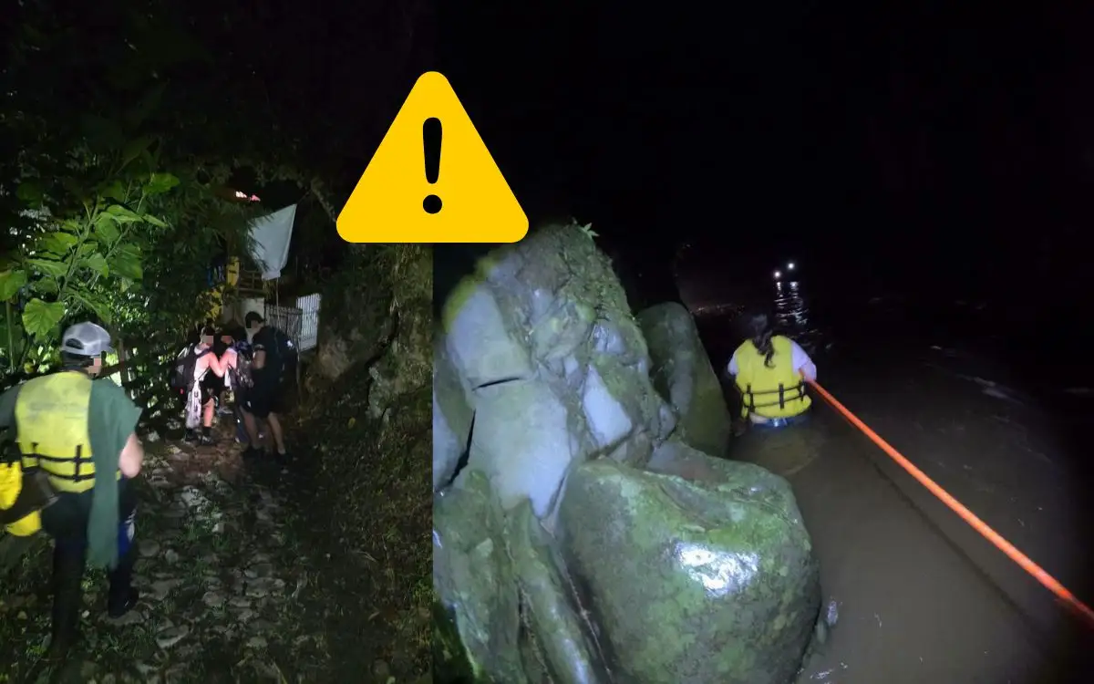 Otro rescate en Xico: salvan a 10 personas y 1 perro atrapados en los Cañones de Pextla