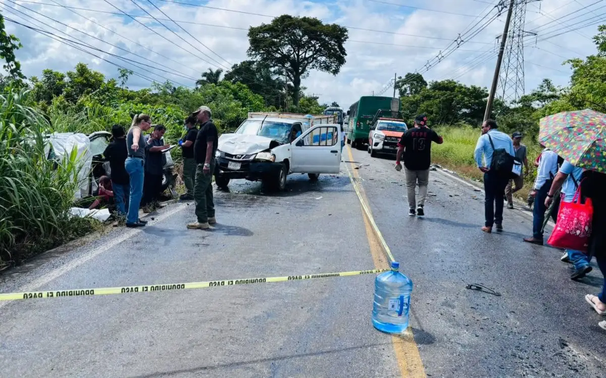 Accidente deja 2 mujeres muertas en carretera de Canticas, en Cosoleacaque