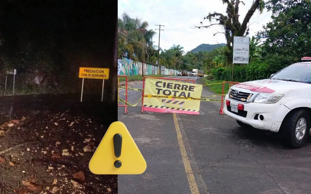 Hay cierre total en la Barranca de Matlacobatl de Teocelo tras deslave