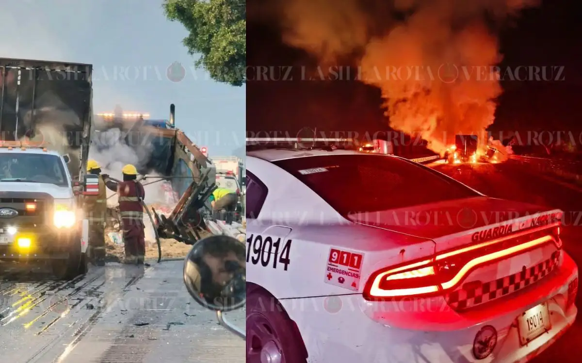 Choque e incendio en la autopista Córdoba-Orizaba causa cierre vial, hoy 30 de septiembre