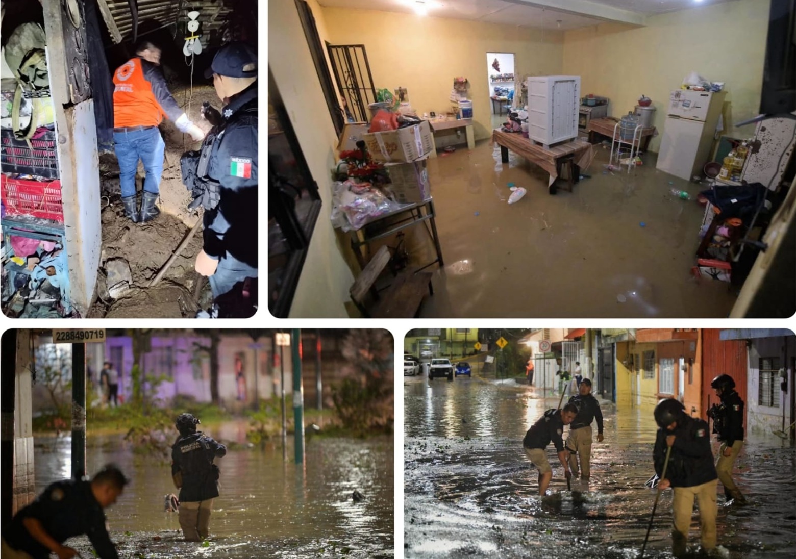 Tragedia en Xalapa: lluvia deja dos muertos y daños en 26 colonias