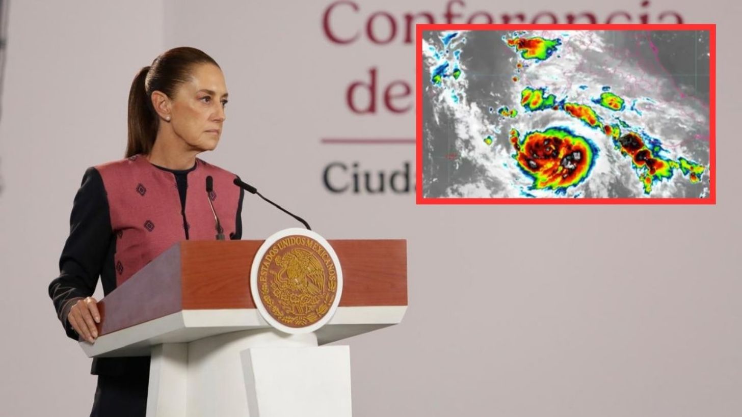 Huracán Polo podría no tocar tierra, dice Sheinbaum; pide a la población afectada estar ALERTA