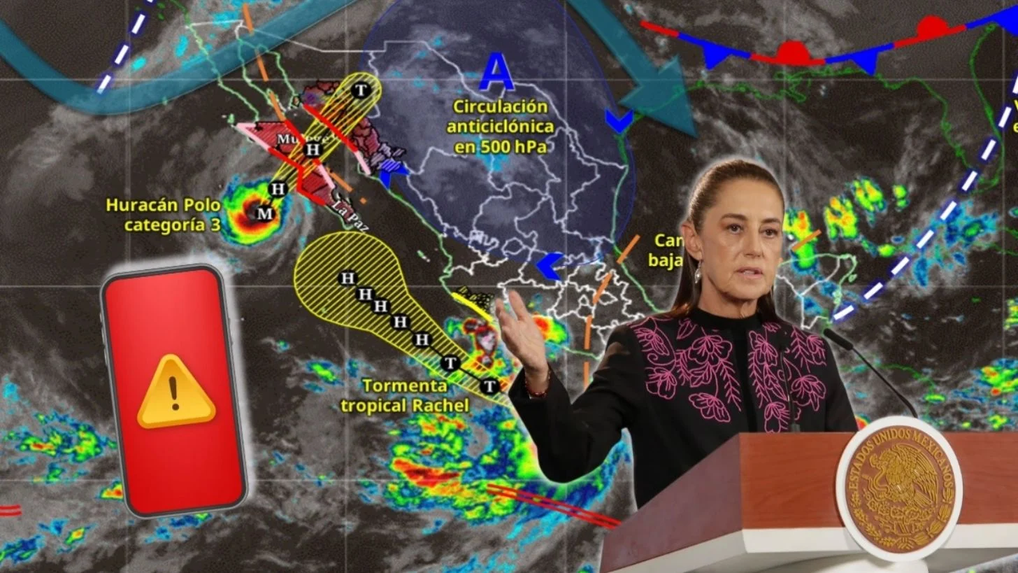Alerta de tormentas desde los teléfonos celulares estaría lista para octubre, informa Sheinbaum