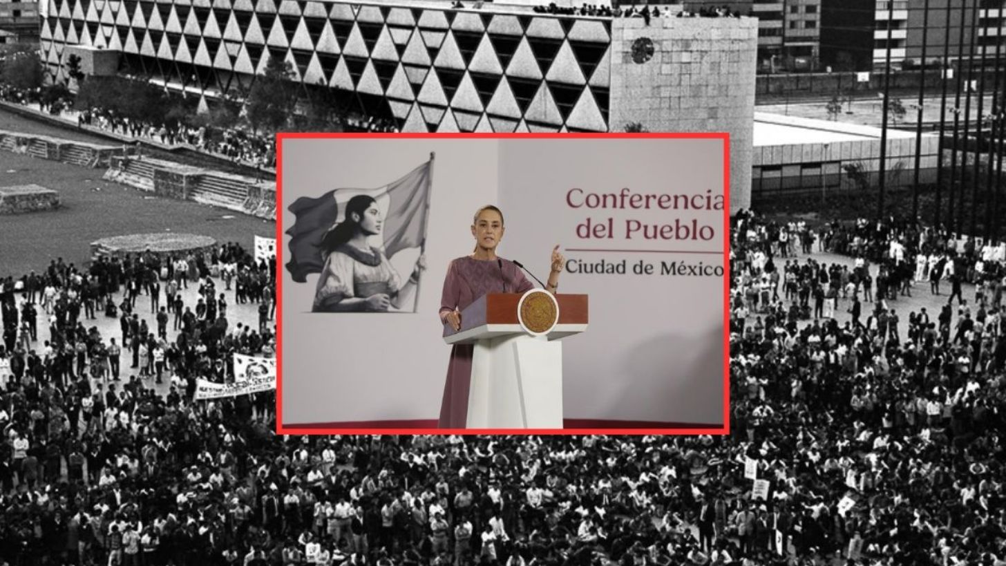 En México no hay represión, reitera Sheinbaum en el marco del aniversario 58 del 2 de octubre de 1968